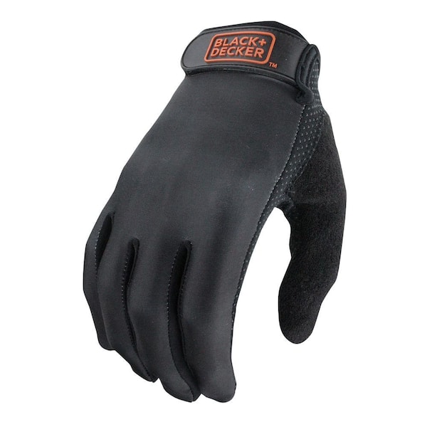BLACK+DECKER Men's Large Black High Dexterity All-Purpose Glove