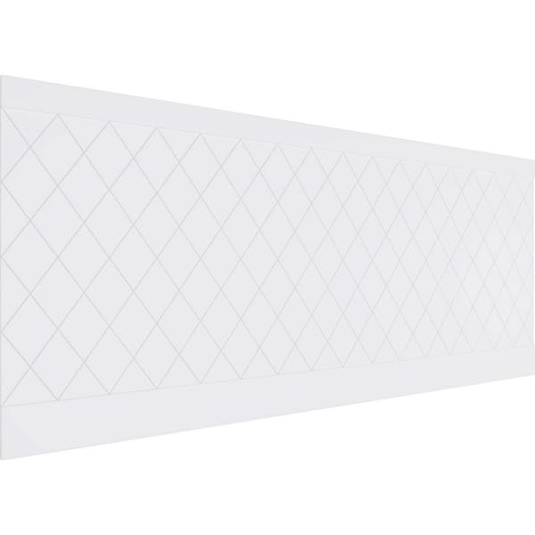 Ekena Millwork 40 in. H x 94-1/2 in. W 26.24 sq. ft. Checkerboard PVC Wainscot Paneling Kit