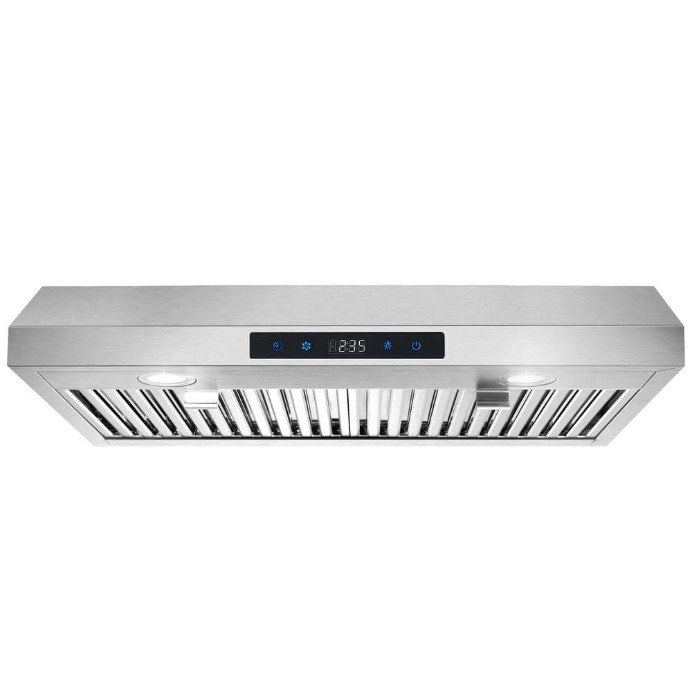 30 in. 500 CFM Ductless Range Hood Under Cabinet Stainless Steel Vent Hood 