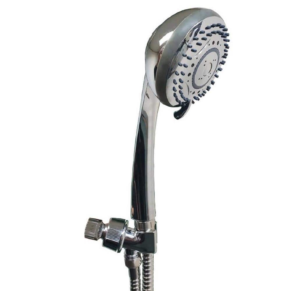 Chrome 5-Spray Handheld Wall Mounted Shower Head