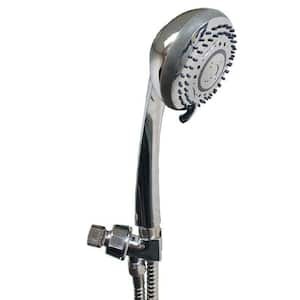 5-Spray Patterns 2.0 GPM 4 in. Wall Mount Single Handheld Shower Head in Chrome