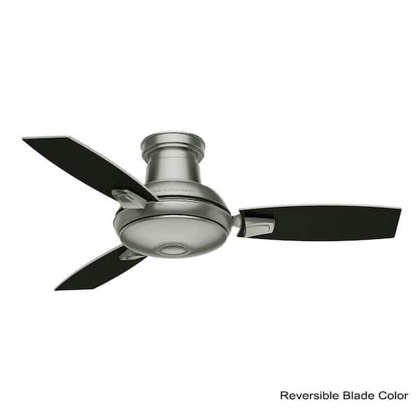 Casablanca Verse LED 44-in Satin Nickel Indoor/Outdoor Ceiling Fan with Remote (3-Blade)