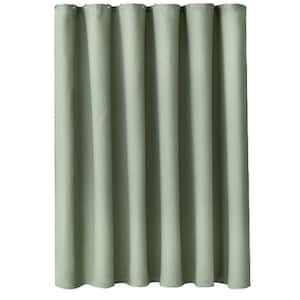 Heavy Duty Waffle Textured 72 in. W x 72 in. L Fabric Shower Curtain Sets in Green