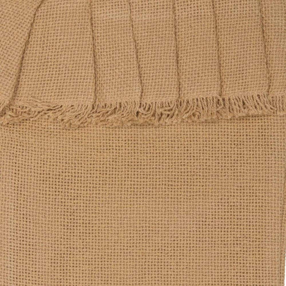 Natural Burlap Ruffled Farmhouse Christmas Stocking, 15"