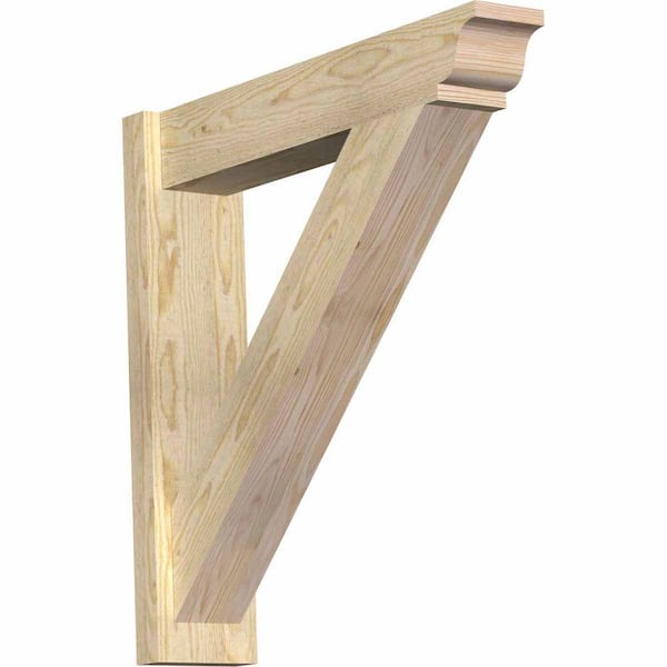 Ekena Millwork 6 in. x 28 in. x 28 in. Douglas Fir Traditional Rough Sawn Outlooker