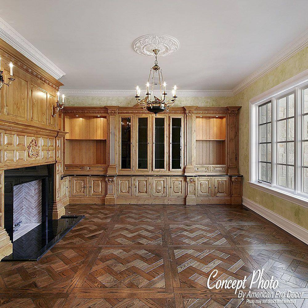18 in White Polyurethane Shell and French Twist Ceiling Medallion