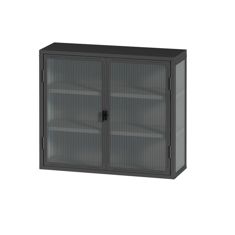 27.56 in. W x 9.06 in. D x 23.62 in. H 2-door Bathroom Storage Wall Cabinet