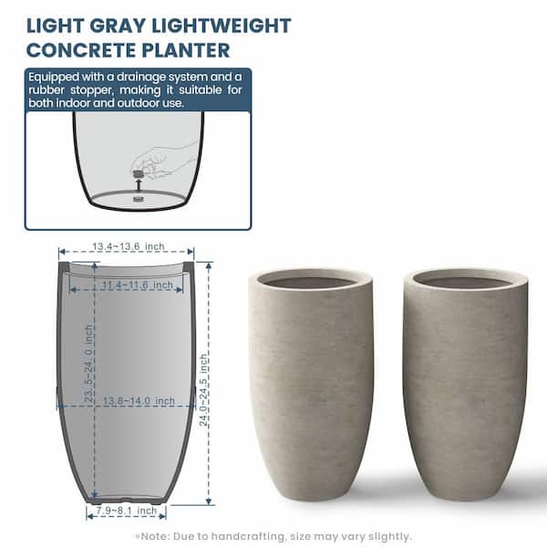 Sapcrete Lightweight 13.5 in. x 24.5 in. Granite Gray Extra