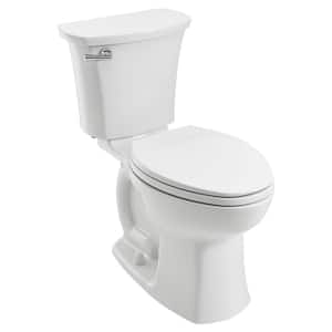 Edgemere 10 in. Rough-In 2-Piece 1.28 GPF Single Flush Right Height Elongated Toilet in White, Seat Not Included
