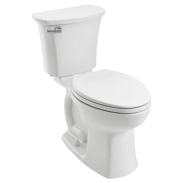 American Standard Edgemere 10 in. Rough-In 2-Piece 1.28 GPF Single Flush Right Height Elongated Toilet in White, Seat Not Included