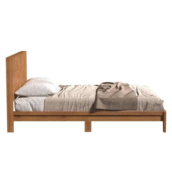GALANO Weiss Clara Amber Walnut Brown Queen Platform Bed GALANO Weiss Clara Amber Walnut Brown Queen Platform Bed