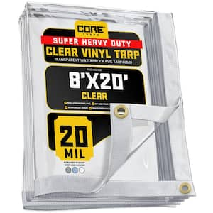 8ft. X ft. 20 Clear Extreme Heavy Duty 20 Mil Vinyl Tarp