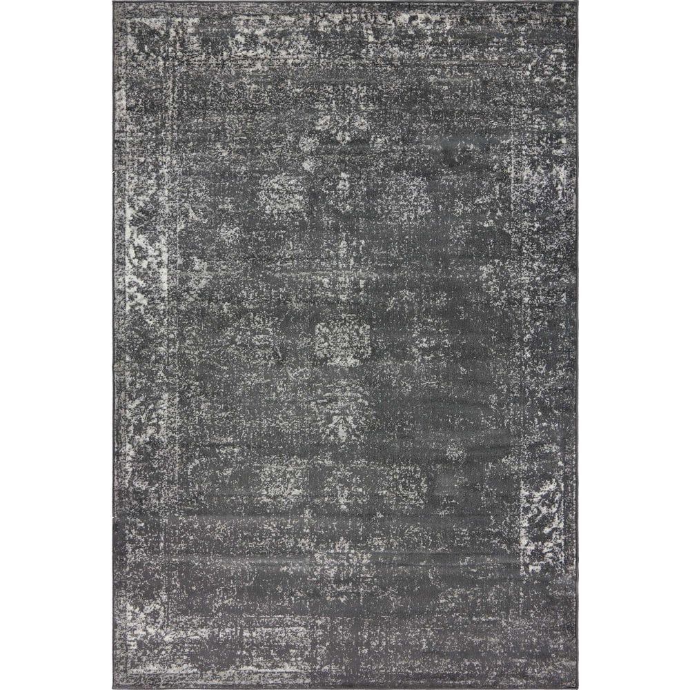 Unique Loom Sofia Casino Dark Gray 4' 0 x 6' 0 Area Rug 3134052 - The ...