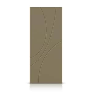 44 in. x 80 in. Hollow Core Olive Green Stained Composite MDF Interior Door Slab