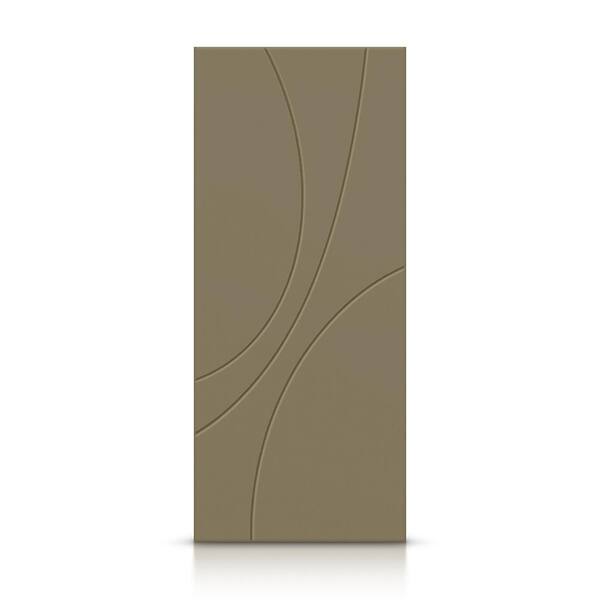 CALHOME 32 in. x 96 in. Hollow Core Olive Green Stained Composite MDF Interior Door Slab