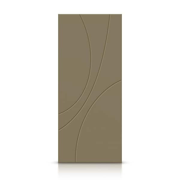 CALHOME 34 in. x 96 in. Hollow Core Olive Green Stained Composite MDF Interior Door Slab