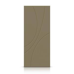 40 in. x 96 in. Hollow Core Olive Green Stained Composite MDF Interior Door Slab