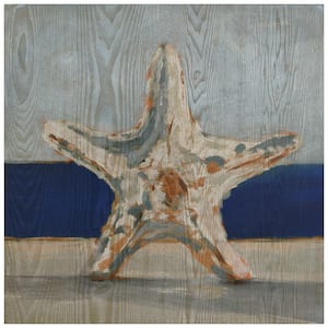 "Starfish by the Sea" Fine Giclee Printed Directly on Hand Finished Ash Wood Wall Art