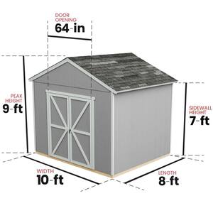 Do-it Yourself Rookwood 10 ft. x 8 ft. Backyard Wood Storage with Smartside and Floor system Included (80 sq. ft.)