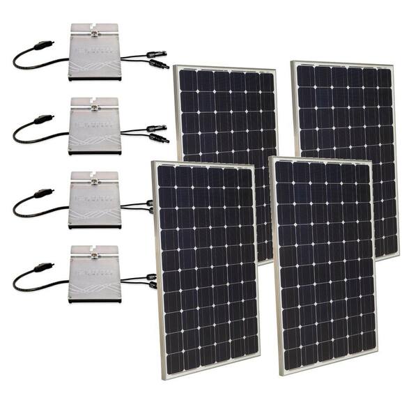 Grape Solar 1,000-Watt Expandable Monocrystalline PV Grid-Tied Solar Power Kit-DISCONTINUED