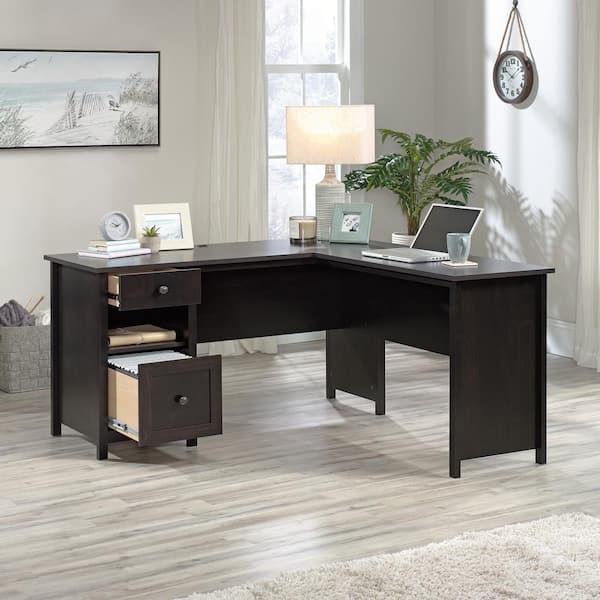 sauder l shaped desk storage