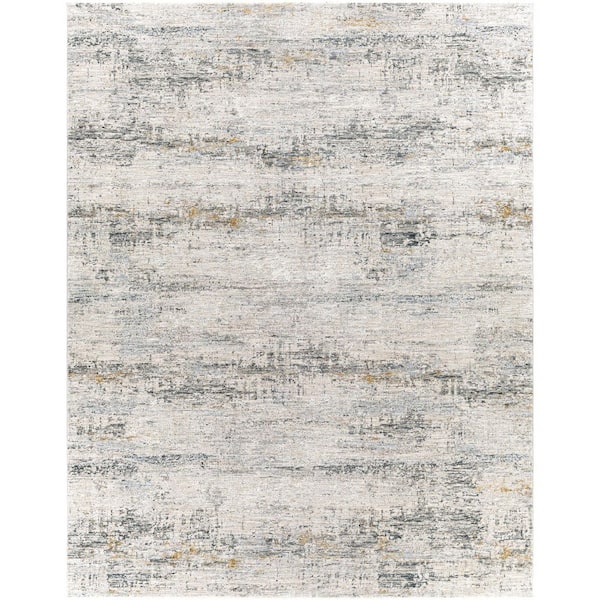 Laila Cream Modern Border 9 ft. x 12 ft. 2 in. Area Rug