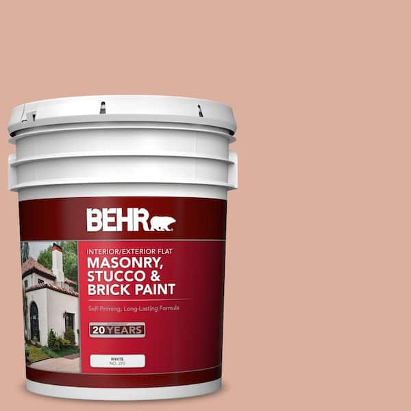 BEHR 5 gal. MS02 Rosestone Flat Interior/Exterior Masonry, Stucco and