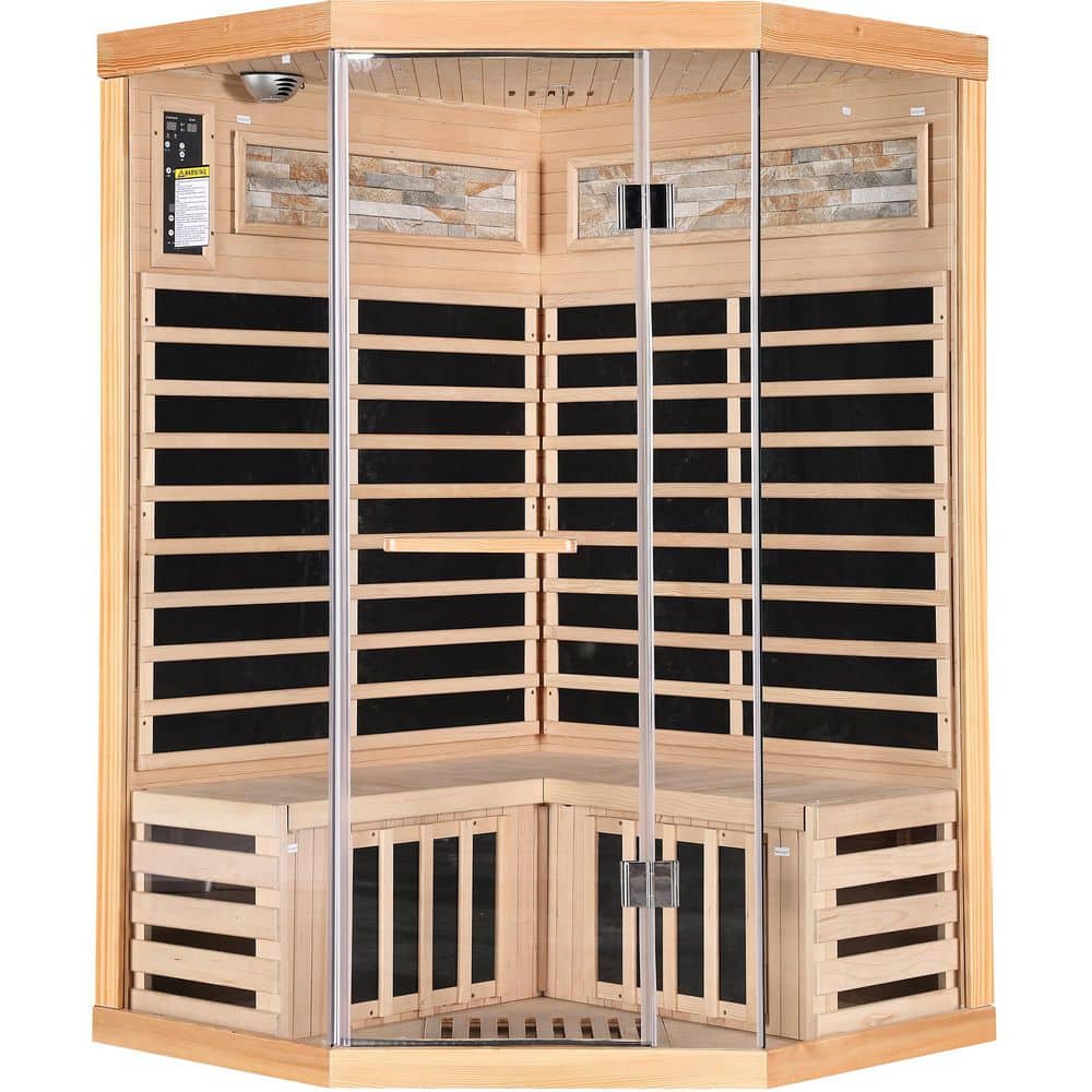 2-Person Far Infrared Indoor Sauna with 7-Carbon Heaters, Canadian Hemlock Wood, Starry Sky Lighting price history on PriceWatchPro