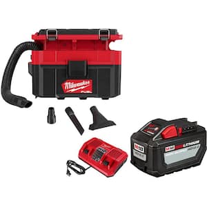 M18 FUEL PACKOUT 18-Volt Lithium-Ion Cordless 2.5 Gal. Wet/Dry Vacuum with M18 HIGH OUTPUT 12.0 Ah Battery and Charger