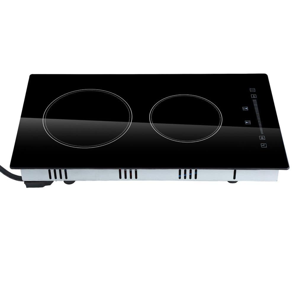 Built in Electric Stove Top 20 x 11.6 in. 2 Burners 240V Glass Radiant Cooktop with Touch Control, Black 2025 Upgrade price history on PriceWatchPro