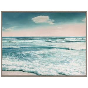 "Day Break Beach" by Urban Road 1-Piece Floater Frame Canvas Transfer Nature Art Print 23 in. x 30 in.