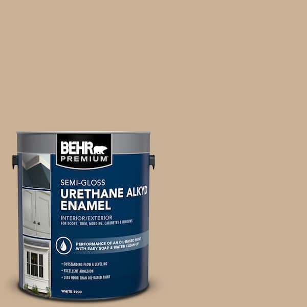 Behr Premium 1 Gal Mq2 46 Basswood Urethane Alkyd Semi Gloss Enamel