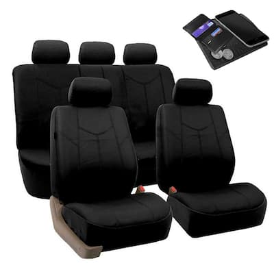 PU Leather 47 in. x 23 in. x 1 in. Rome Full Set Seat Covers