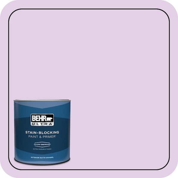 BEHR ULTRA 1 qt. #P100-2 Sweet Romance Extra Durable Satin Enamel Interior Paint & Primer