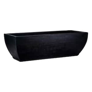Amsterdan Large Black Plastic Resin Indoor and Outdoor Floreira Planter Bowl