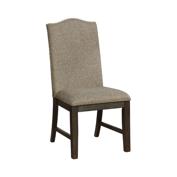 Furniture of America Dorsett Espresso Upholstered Side Chairs (Set of 2)