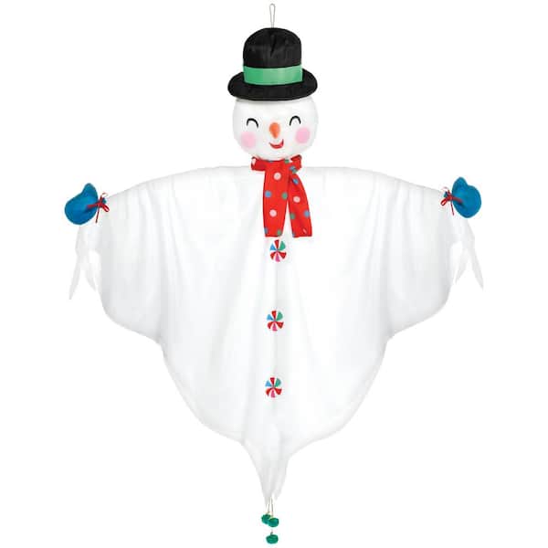 Amscan Christmas 48 in. White Fabric Hanging Snowman Decoration (2-Pieces)