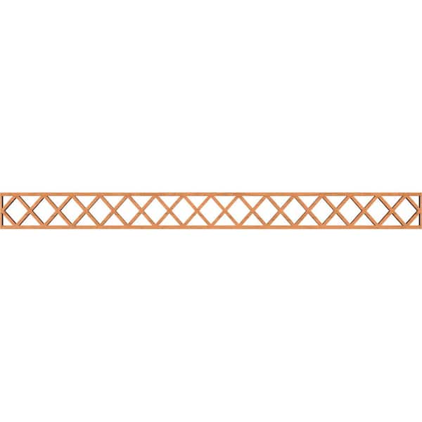 Ekena Millwork Wolford Fretwork 0.375 in. D x 46.375 in. W x 4 in. L Cherry Wood Panel Moulding