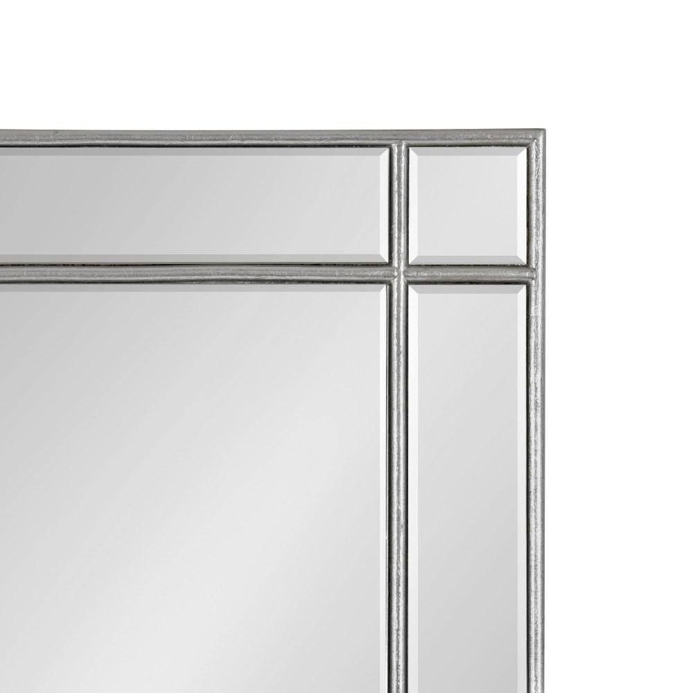 Silver Rectangular Wood Vanity Wall Mirror 20 x 30