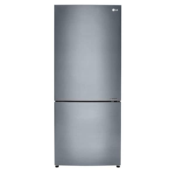 LG 15 cu. ft. Bottom Freezer Refrigerator in Platinum Silver with Multi-Air Flow, Counter Depth