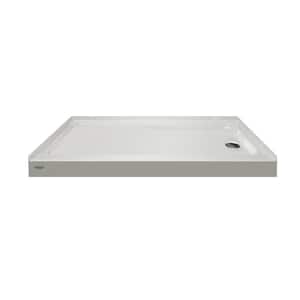 CATALINA 60 in. L x 30 in. W Single Threshold Shower Pan Base with Right Drain in Oyster
