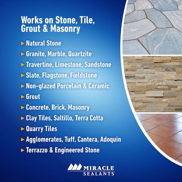 Miracle Sealants 32-fl oz Clear Natural Stone Sealer and Finish Pour Bottle Miracle Sealants 32-fl oz Clear Natural Stone Sealer and Finish Pour Bottle