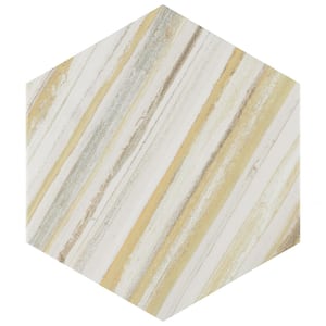 Flow Hex Yellow 8-5/8 in. x 9-7/8 in. Porcelain Floor and Wall Tile (11.56 sq. ft./Case)