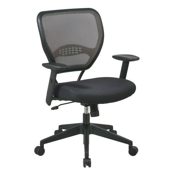 Office Star Products 55 Series 24.8 in. Width Big and Tall Black Mesh Ergonomic Chair