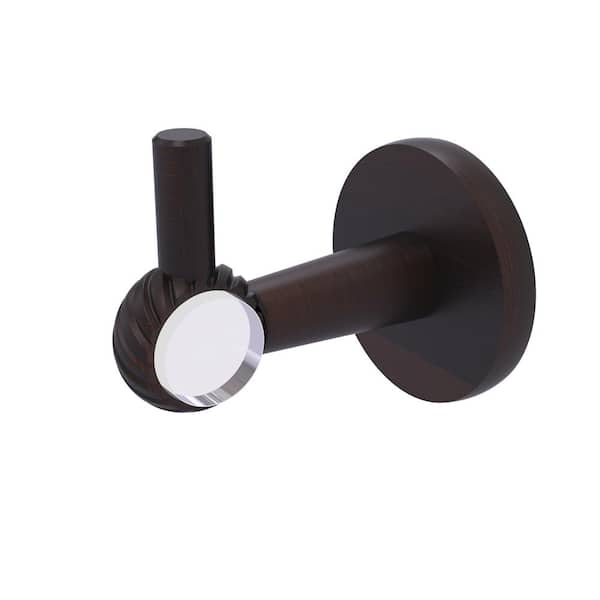 Allied Brass Clearview Collection J-Hook Robe/Towel Hook with Twisted Accents in Venetian Bronze