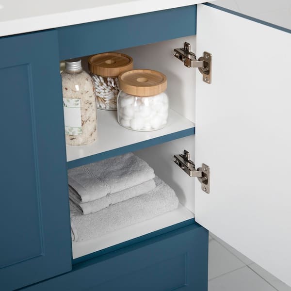 Glacier Bay Lancaster 49 in. Single Sink Admiral Blue Freestanding