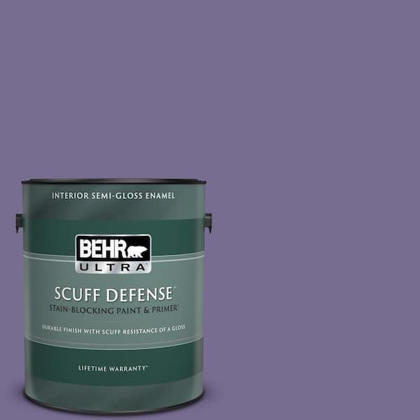 BEHR ULTRA 1 gal. #650D-6 Purple Silhouette Extra Durable Semi-Gloss Enamel Interior Paint & Primer