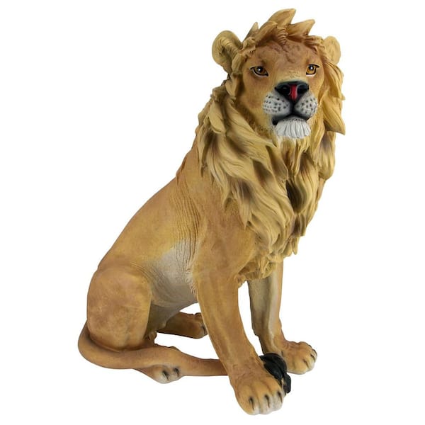 Design Toscano 27 in. H King of Beasts Lion Sculpture