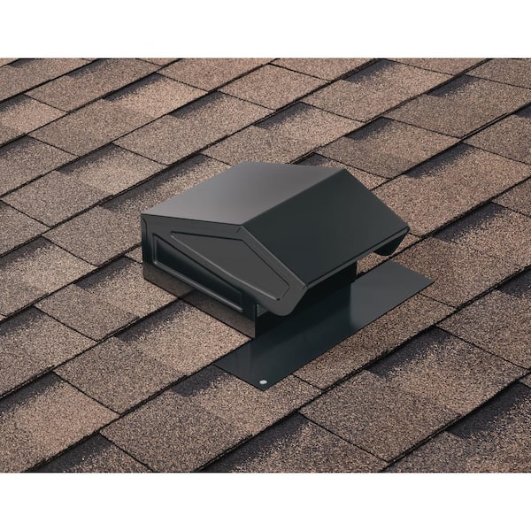 Broan Nutone 3 In To 4 Roof Vent Kit For Round Duct Steel Black Rvk1a - Venting Bathroom Exhaust Through Roof