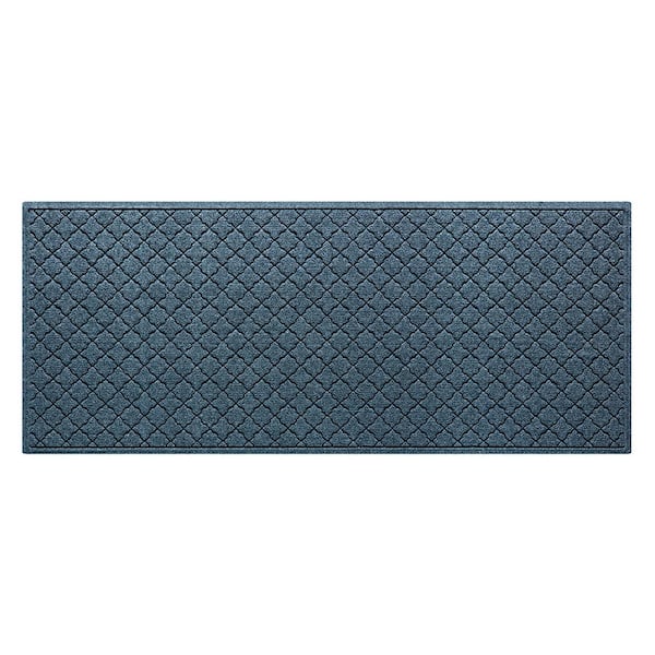 WaterHog Cordova Navy 35 in. x 85 in. PET Polyester Door Mat